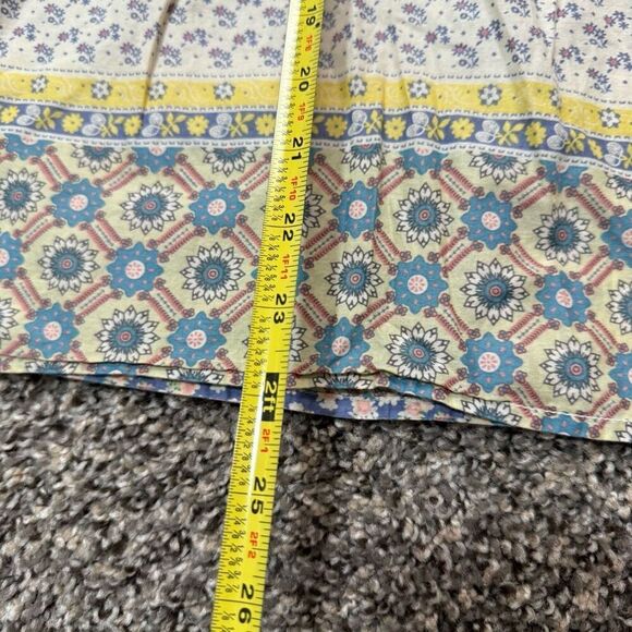 House of Harlow Quilted Boho Printed Paisley Cream Tie Sleeveless XS - Picture 6 of 6